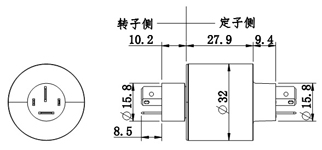 插頭式滑環(huán)尺寸圖